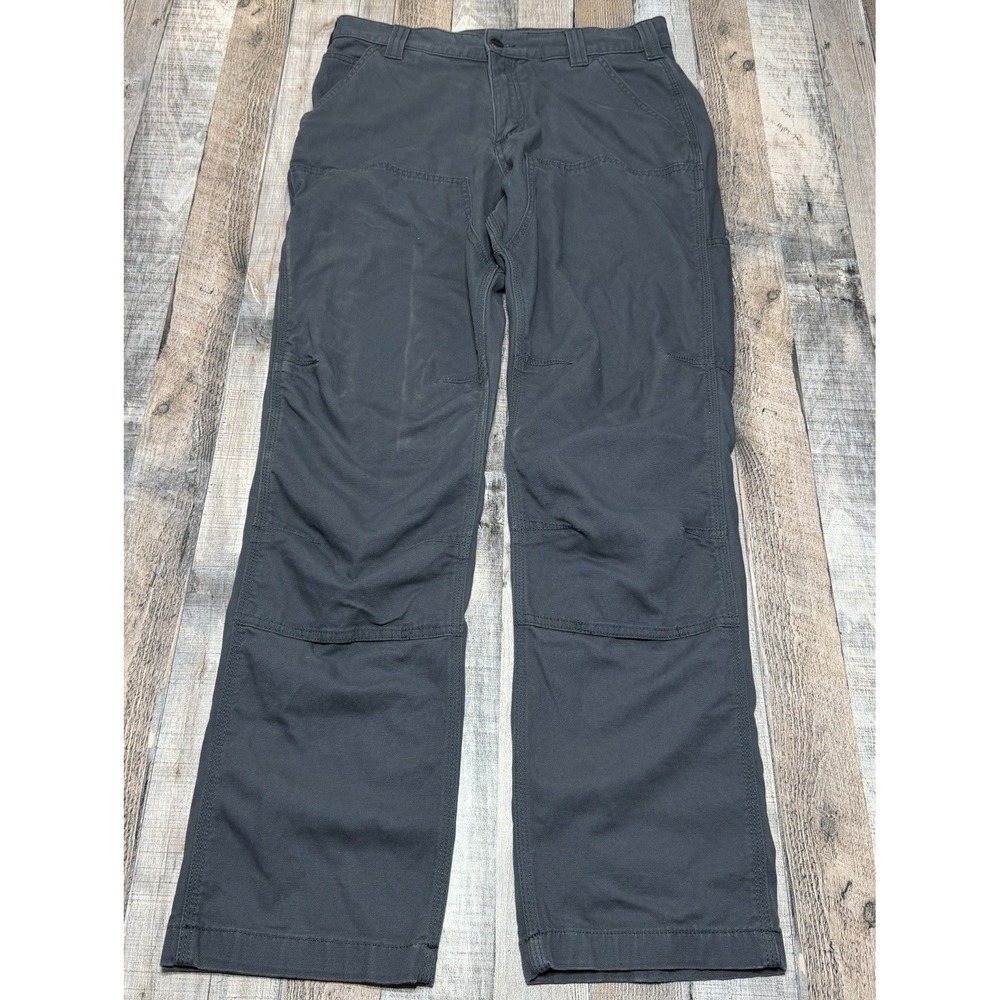 Carhartt Pants Mens 32x32 Gray Relaxed Fit Double Knee Utility Carpenter Work